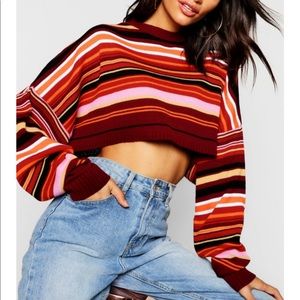 Cropped multicolor sweater